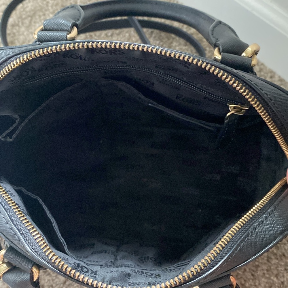 Gently used Michael Kors black satchel that doubles as a cross body - Picture 3 of 4